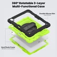 thumbnail image 3 of Case for iPad Air 13 Inch M3 2025 / M2 2024 12.9 inch (3rd/4th Gen) with Screen Protector, 360 Degree Rotating Kickstand Hand Strap Shockproof Cover with Shoulder Strap, Lime PC, 3 of 7