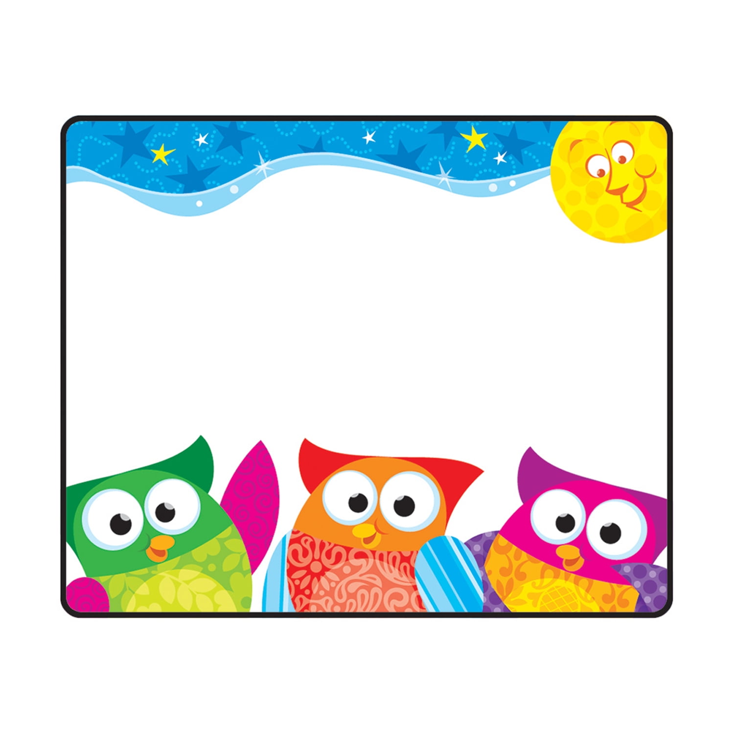 TREND Owl-Stars! Terrific Name Tag/Labels, 36 Per Pack, 6 Packs