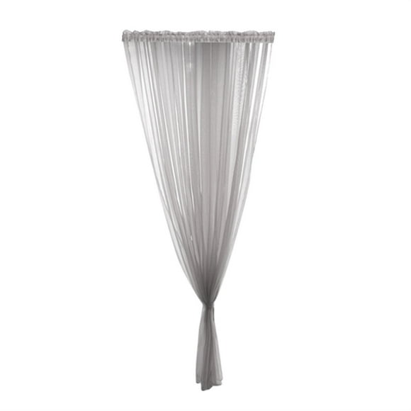 Follure Leaves Sheer Curtain Tulle Window Treatment Voile Drape Valance 1 Panel Fabric U
