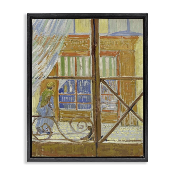 Stupell Industries Transitional Black Floating Frame Canvas Art, 17 x 21, by one1000paintings