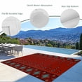 thumbnail image 3 of Red Boho Outdoor Rug 5x8 Ft - Reversible Patio Rug Outdoor Camping Rugs, Vintage Ethnic Tribe Abstract Art Retro Washable Indoor Outdoor Area Rugs, Non-Slip Outdoor Carpet Runner for Deck/Porch, 3 of 8