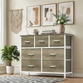 thumbnail image 2 of CONCETTA 7-Drawer Fabric Dresser Storage Chest for Bedroom, Closet, Storage Furniture for Adults, Oak, 2 of 7