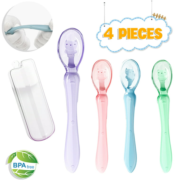 Silicone Baby Spoon, Baby Led Weaning, First Stage Baby Spoons, Baby  Feeding Spoon Set Gum Friendly BPA Lead Phthalate & Plastic Free, Baby Self