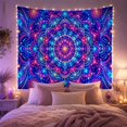 thumbnail image 2 of Luminous Mandala in a Starry Cosmic Field, Mystical Psychedelic for Meditation Enthusiasts, Geometric Wall Art, Housewarming Gift, Tapestry Wall Hanging for Bedroom and Studio, 2 of 7