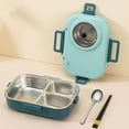 thumbnail image 1 of TUWABEII Stainless Steel Bento Lunch Box for Kids and Adults,Stackable BPA-Free Food Containers with 3 Compartments and Reusable Sauce Bowl, Fork and Spoon, 1 of 3