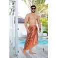 thumbnail image 2 of HAPPY BAY Men's Standard Casual Sarong Long Pareo Beach Wrap One Size Red-M402 Summer Vacation Party, 2 of 4