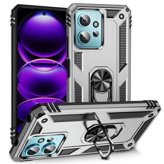 Funda de teléfono para Xiaomi Redmi Note 12 4G Global de Uso Rudo Shockproof + Cristal 9D