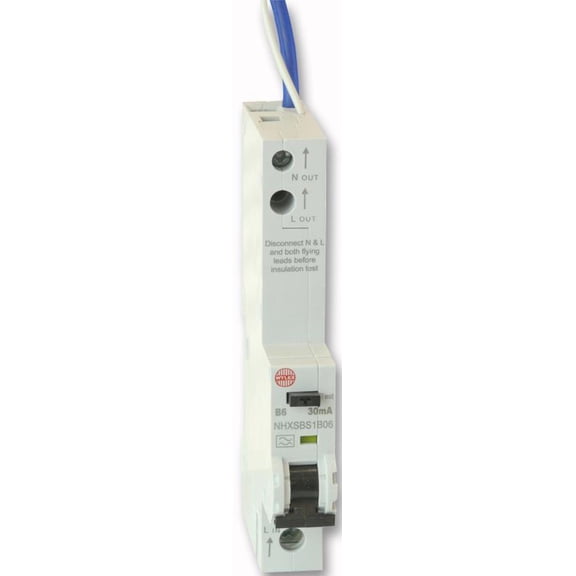 WYLEX - 6A 30mA Single Pole Type B RCBO