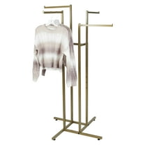 SSWBasics Gold 4-Way Clothing Rack with Straight Arms
