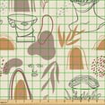 thumbnail image 2 of Ambesonne Abstract Fabric by the Yard Upholstery, Repetitive Leafy Pattern, 1 Yard, Eggshell Pale Mustard, 2 of 5