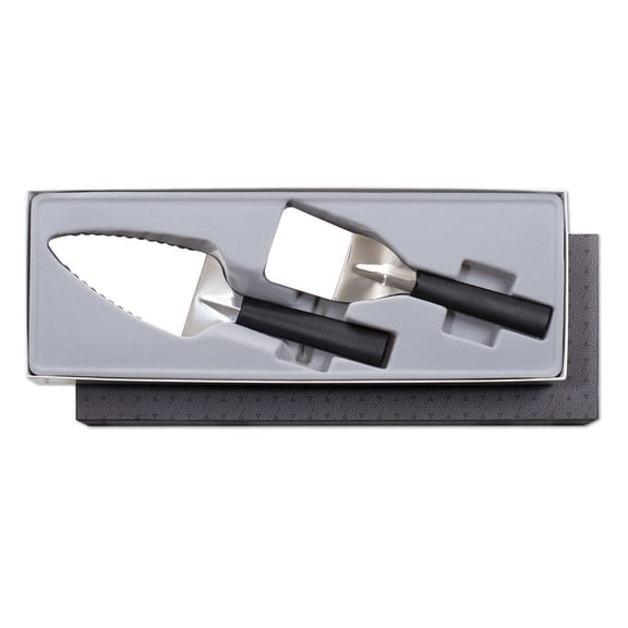 Rada Cutlery 2-Piece Pie and Mini Dessert Server Set, Black Handle
