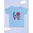 thumbnail image 3 of 4Th Of July Flower Art T-Shirt Infant -Image by Shutterstock,  6 Months, 3 of 4