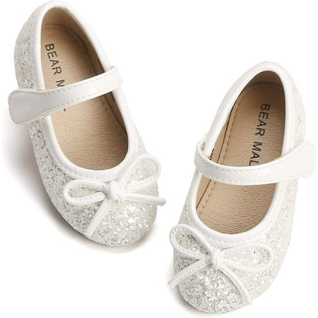 

Toddler Flower Girl Dress Shoes - Girl Ballet Flats Party School Shoes Wedding