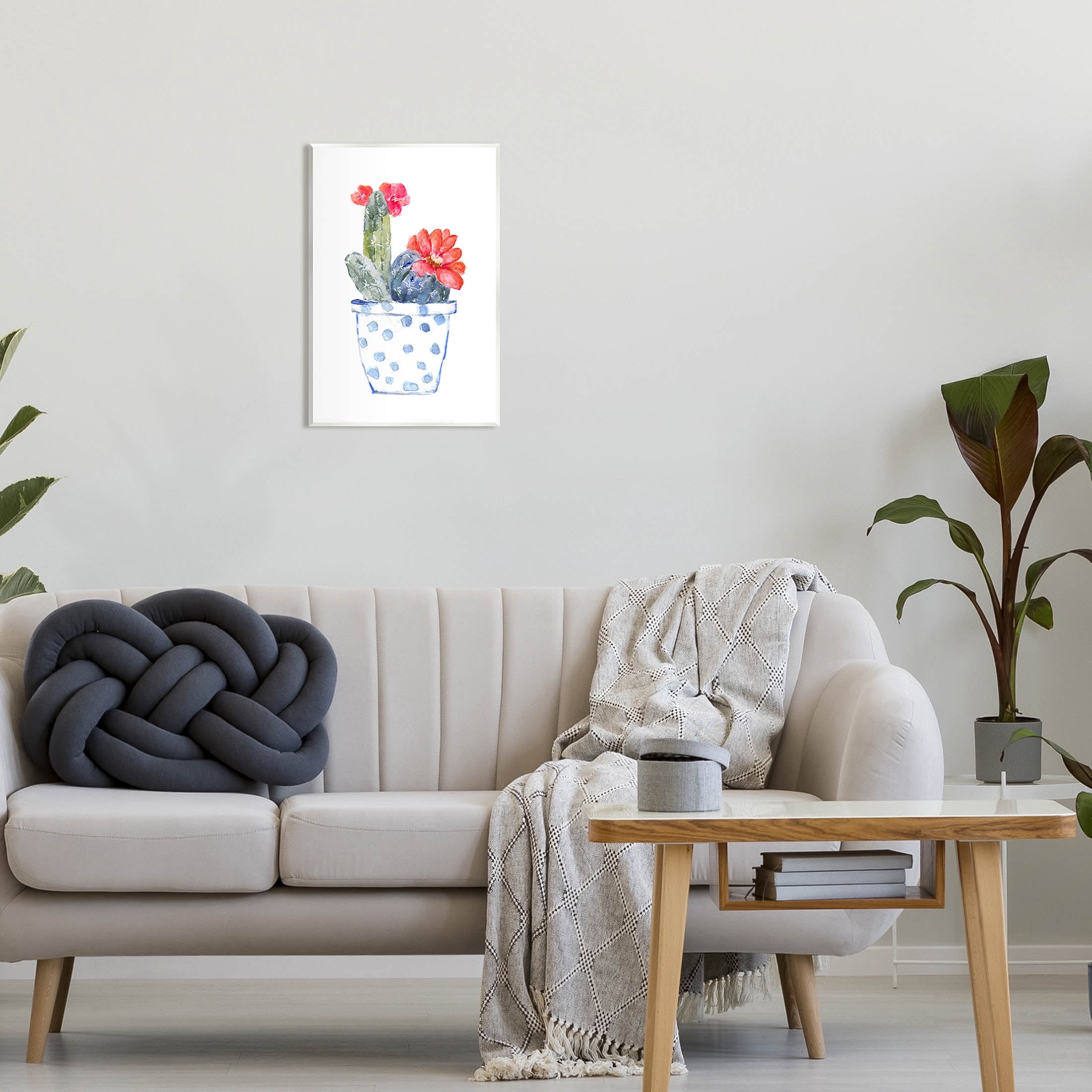 Stupell Industries Patterned Cactus Planter Graphic Art Unframed Art Print Wall Art, Design by Sally Swatland