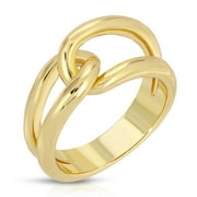 Michelle Campbell Jewelry Women's Knot Ring, Brass with 14k Yellow Gold Overlay, Size 6