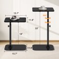 thumbnail image 3 of ELYKEN C Shaped TV Tray Table 1 Pack Adjustable 33in, Black, 3 of 12