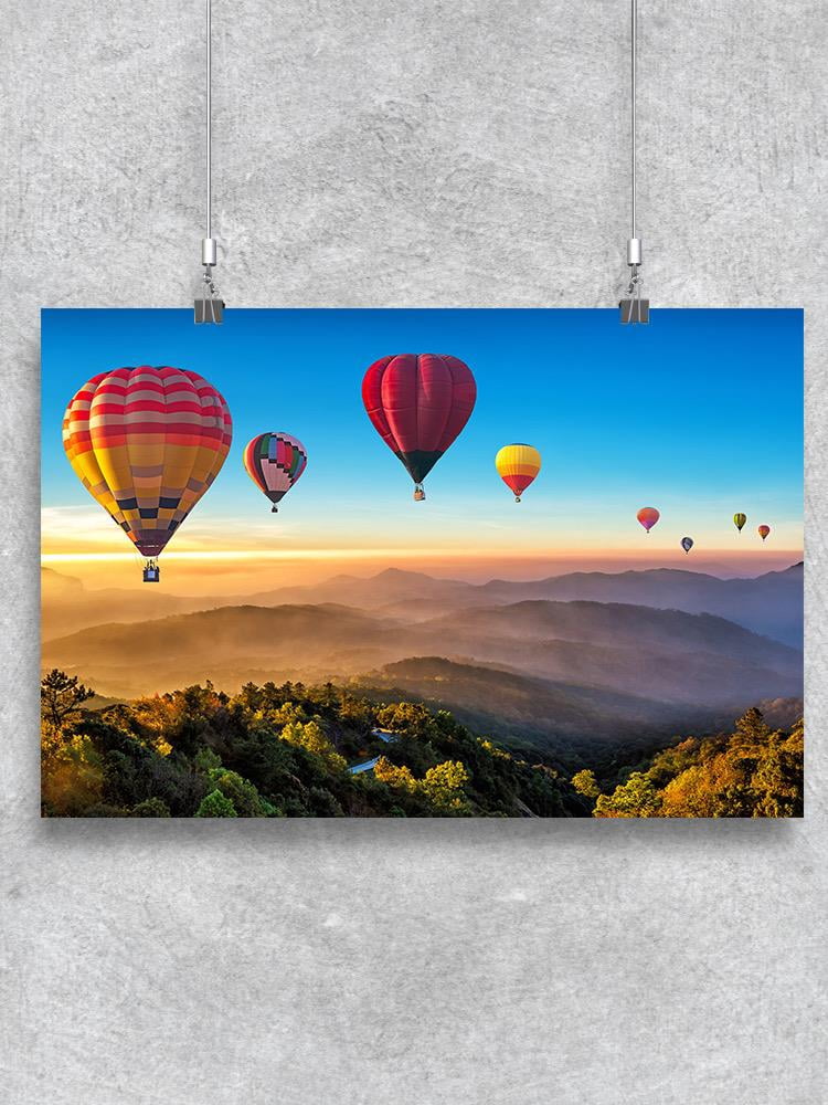Colorful Hot Air Balloons Poster -Image by Shutterstock - Walmart.com