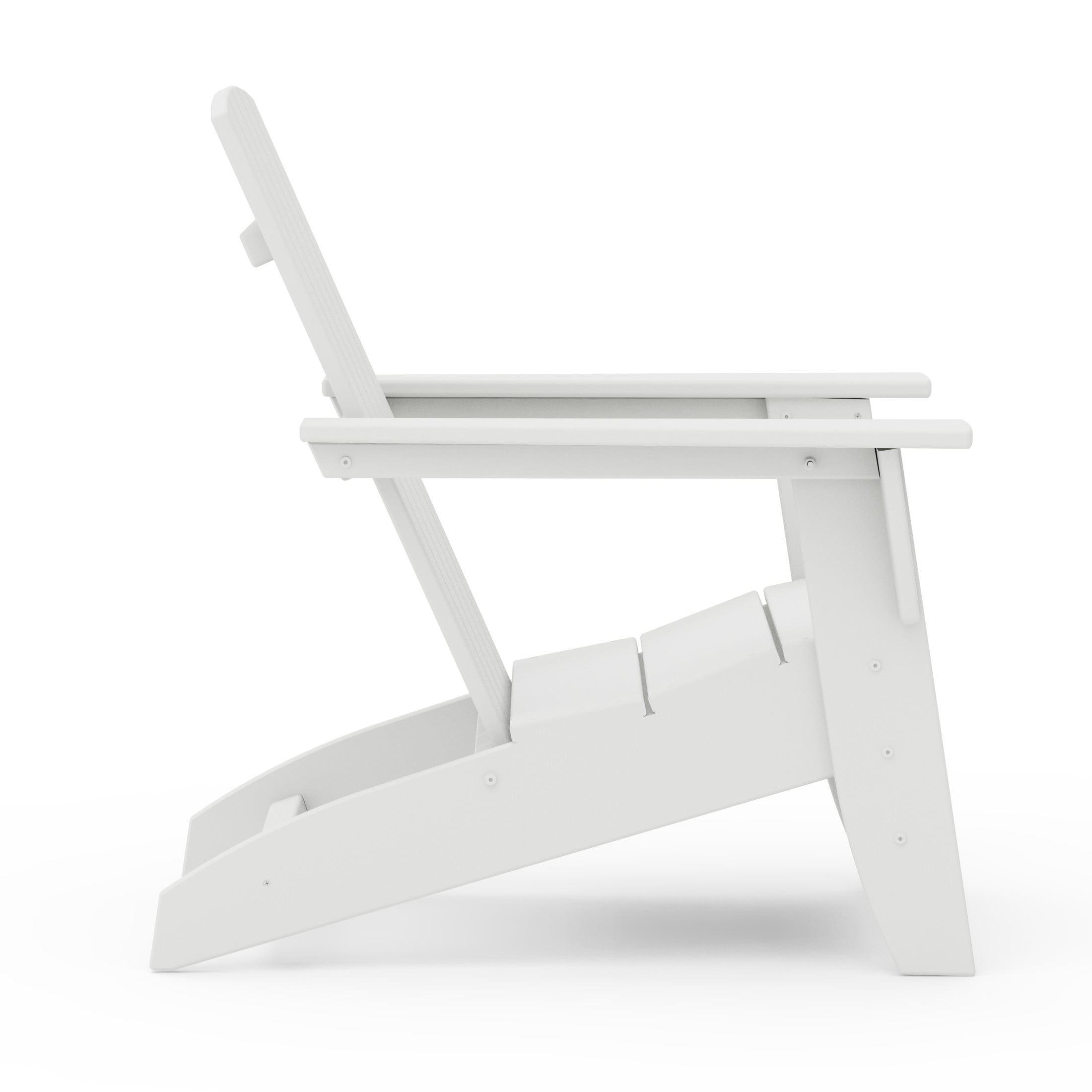 Better Homes & Gardens by POLYWOOD Southlake Outdoor Modern Adirondack Chair, All-Weather HDPE, Patio Seat, White