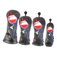 thumbnail image 5 of 4x Golf Club Head Covers Golf Wood Headcover Protector Head Covers Guard Fashion with Number Tag for Golfer Gift Unisex Accessories Cup Black, 5 of 10