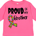 thumbnail image 4 of Inktastic Proud of My Brother Autism Awareness Puzzle Piece Ribbon Boys or Girls Long Sleeve Toddler T-Shirt, 4 of 5