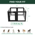 thumbnail image 7 of FXW AuraSpace Acrylic Indoor Dog Playpen for Puppies and Small Dogs, 24 Inch, 8 Panels, Black, 7 of 7