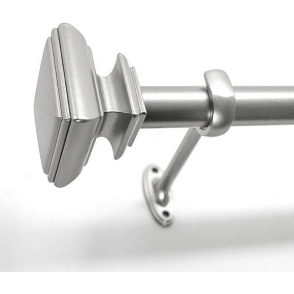 Decopolitan 7/8" Diameter Square Adjustable Curtain Rod Set