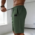 thumbnail image 4 of Lmueinov Men's Waffle Knit Casual Shorts Elastic Waist Adjustable Drawstring Loose Fit Athletic Walking Shorts with Pockets Summer Loungewear, S-3XL, 4 of 5