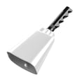 thumbnail image 3 of Bunblic Metal Cowbell with Handle Cheering Bell Hand Percussion Call Bell Alarm Noise Maker for Farm Graduations Baseball Party Ranch White, 3 of 5