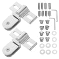 thumbnail image 1 of DEEPCRAFF 2Set Plated Silver Alloy Frameless Shower Door Hinges Durable Bathroom Hardware with Sleek Modern Design, 1 of 6