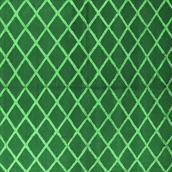 Ahgly Company Indoor Square Oriental Green Industrial Area Rugs, 5' Square