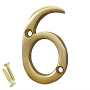 RCH Hardware NO-BR235-50 Brass House Number, 2 Inch, Polished Brass