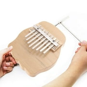 ICOCO 8 keys Thumb Piano kit, Rounded Edges Electric Kalimba, Portable Mahogany Wood