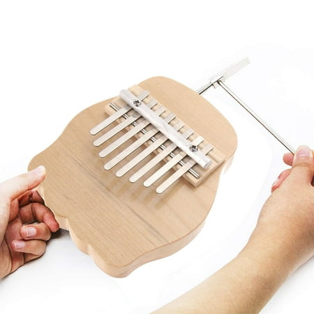 ICOCO 8 keys Thumb Piano kit, Rounded Edges Electric Kalimba, Portable Mahogany Wood