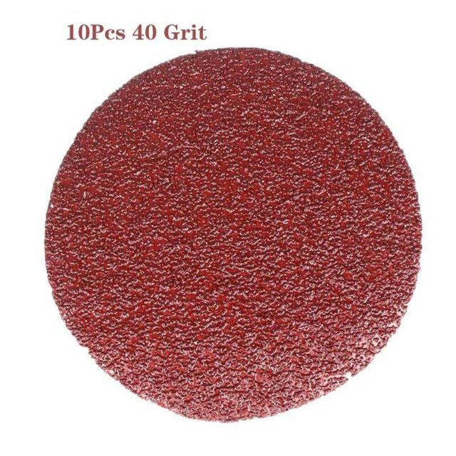 10 Pcs Disques Ronds 5 Pouces/125mm 40-2000 Grains Feuilles de Sable Papier de Verre Polissage
