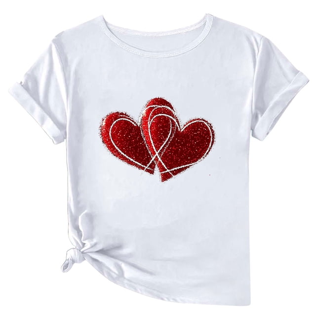 Camisetas de Manga Corta para Mujeres, Camiseta de Cuello Redondo Impresa de Moda, Primavera Y Verano Casual