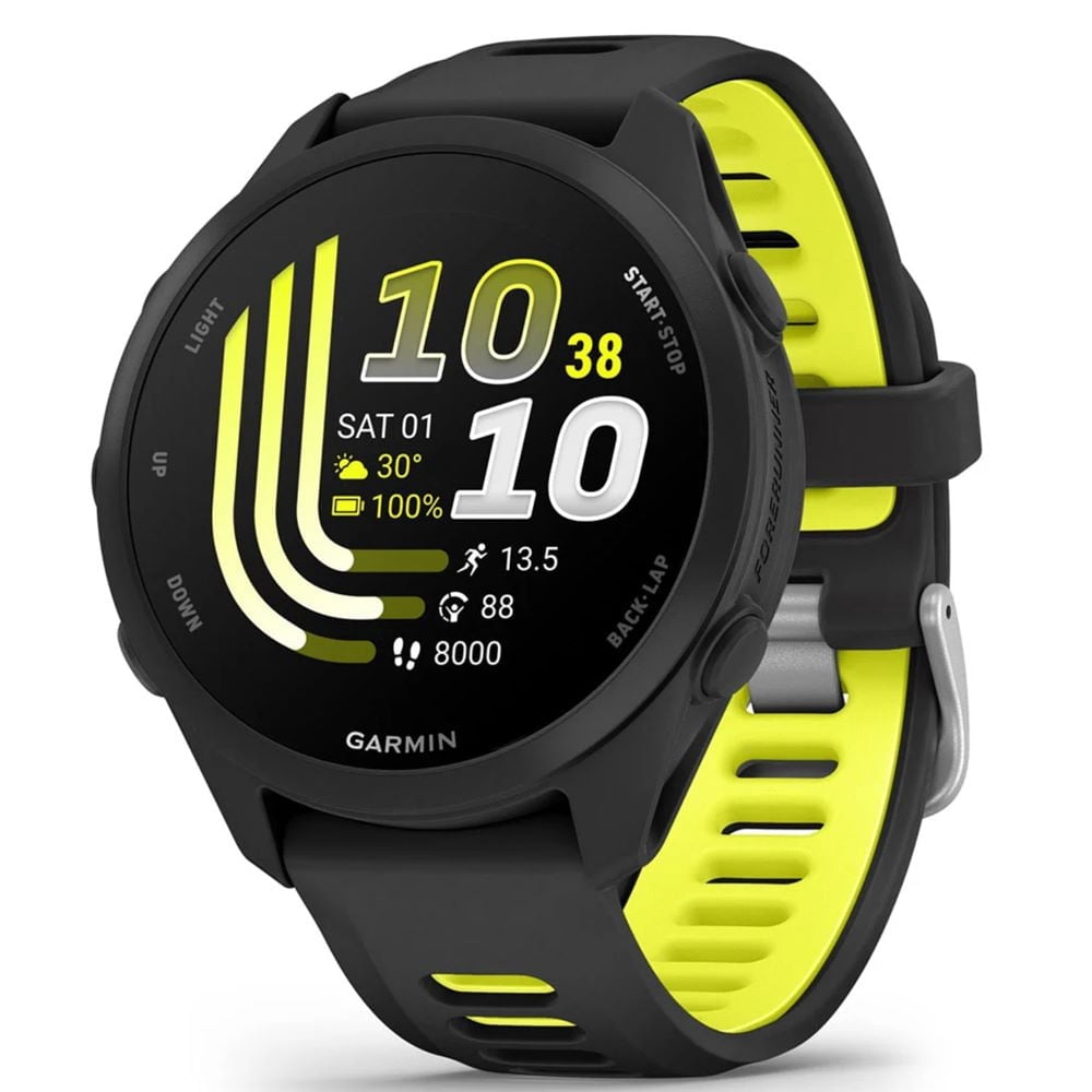 Garmin Forerunner 170 Music Black/Amp Yellow 010-03920-10 Bundle with Deco Essentials 2-Pack Screen Protector, Dust Cover 3 Pack and Deco Essentials Exclusive 26 Month CPS Enhanced Protection Pack