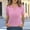 Pink, variant on Women's Polka Dot Top Casual Collar Blouse Short Sleeve Tops Spring Summer Clothes White