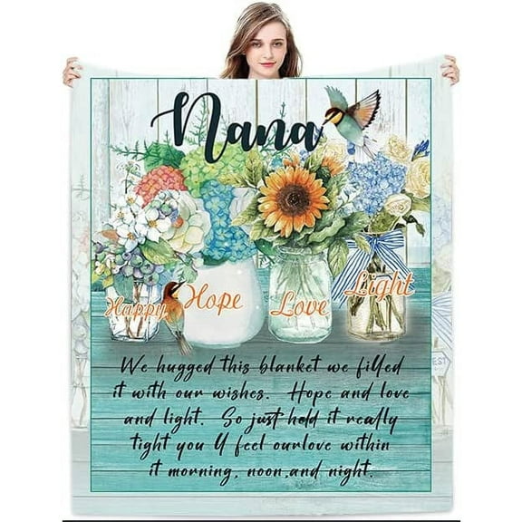 Nana Gifts Blanket 60" x 50" Mothers Day Blanket Gifts for Nana, Nana Blanket, Nana Birthday Gifts, Birthday Gift for Nana, Best Nana Ever Gifts, Nana Gifts from Grandkids, Grandma Gifts