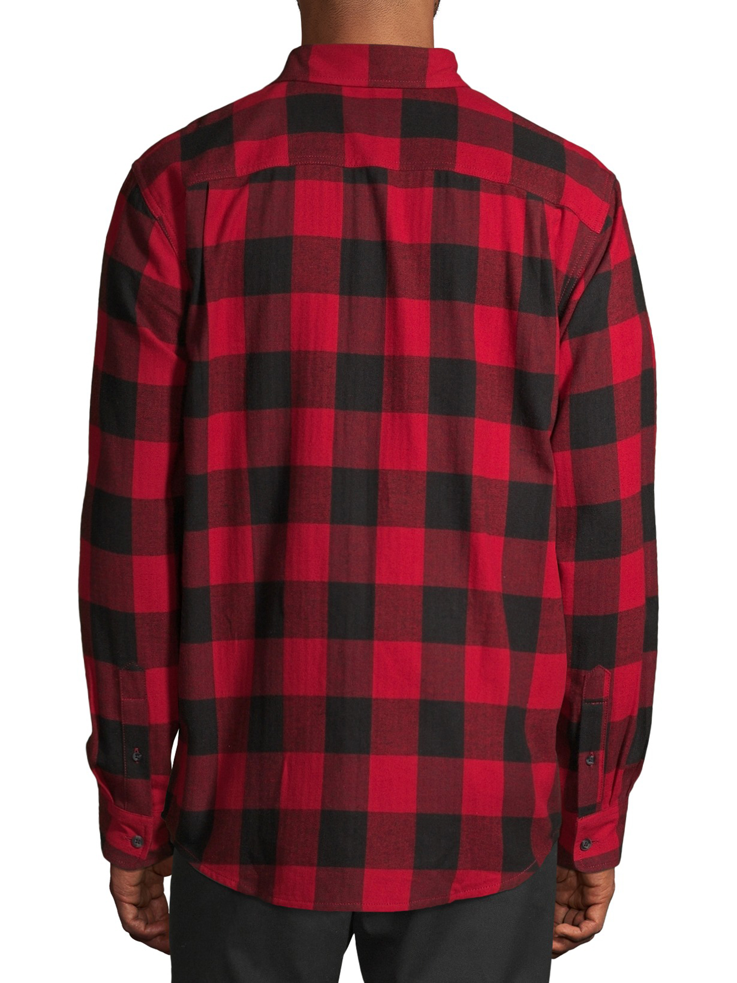 George Men's and Big Men's Buffalo Plaid Super Soft Flannel Shirt, Up ...