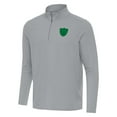 thumbnail image 2 of Men's Antigua  Gray Las Vegas Raiders St Patrick Day Intent Quarter-Zip Pullover Top, 2 of 4