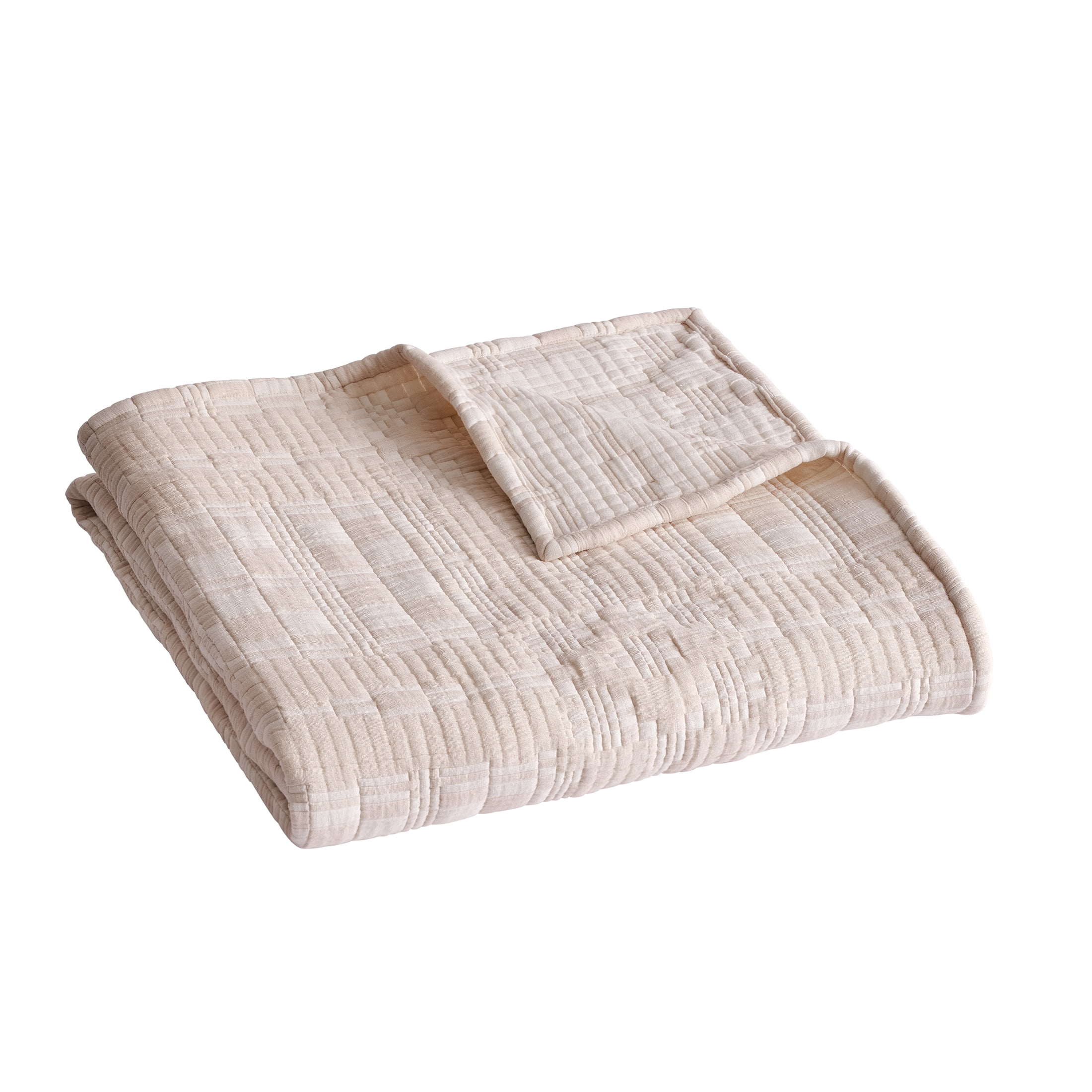 Better Homes & Gardens Papyrus Beige Woven Gauze Jacquard 50x72' Throw
