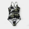 thumbnail image 3 of PatPat Mommy and Me Swimwear Family Matching Camouflage Print Strappy One-piece Swimsuit and Swim Trunks Shorts, 3 of 9