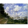 thumbnail image 1 of Ceramic Tile Mural-Claude Monet Country Painting 96. 17" w x 12.75" h using (12) 4.25 x 4.25 ceramic tiles, 1 of 3