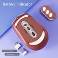 thumbnail image 2 of Uciefy Bluetooth Wireless Mouse, USB C Rechargeable Battery Level Visible Mouse with USB Receiver & Type-C Adapter for Laptop/PC/Mac/iPad-Red, 2 of 7
