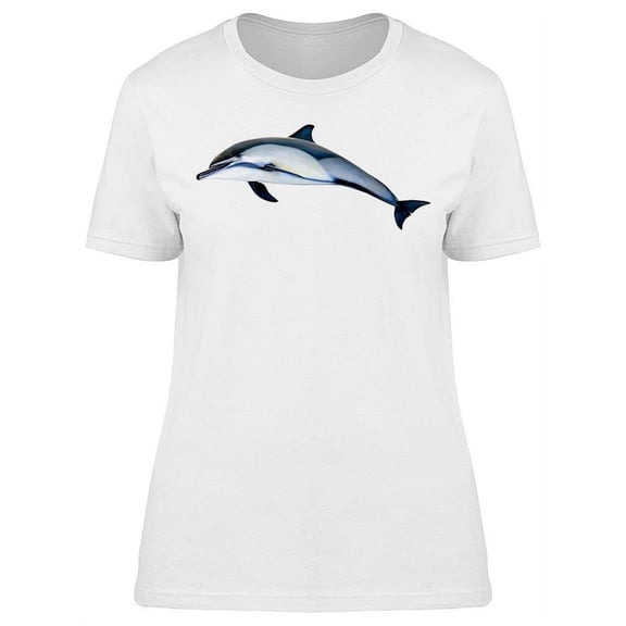 Cute Blue Dolphin T-Shirt Women -Image by Shutterstock, Female Large