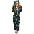 thumbnail image 1 of Pyjama pour Filles, Combinaison de Nuit Chaude d'Hiver à Manches Longues avec Capuchon, Combinaison Pyjama pour Filles, 1 of 6