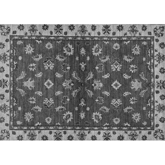 Ahgly Company Indoor Rectangle Oriental Gray Traditional Area Rugs, 5' x 8'