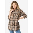 thumbnail image 2 of Roaman's Women's Plus Size Plaid Flannel Tunic, 2 of 6