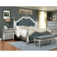 thumbnail image 1 of Glam Silver Solid Wood King Bedroom Set 3pcs FOA CM7194 Azha, 1 of 5