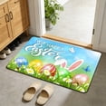 thumbnail image 6 of Colorful Egg Bunny Flower Easter Doormat, Home Decor Rug Door Mat Floor Mat for Indoor Outdoor (16x24 in), 6 of 6